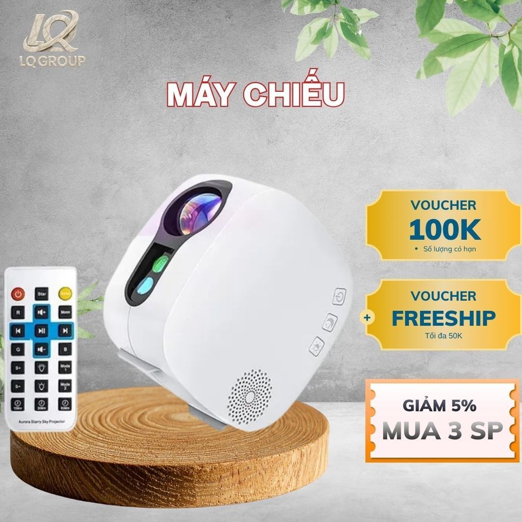 LQ- Đèn thiên hà V2 Loa bluetooth thế hệ mới, Chiếu bầu trời sao, vũ trụ, vân mây đổi màu, đèn vũ tr