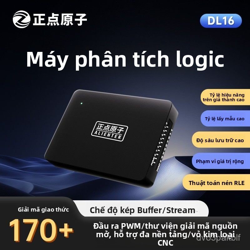 Bộ phân tích logic USB 16 kênh ALIENTEK DL16 giải mã giao thức hỗ trợ gỡ lỗi lập trình chính xác cao