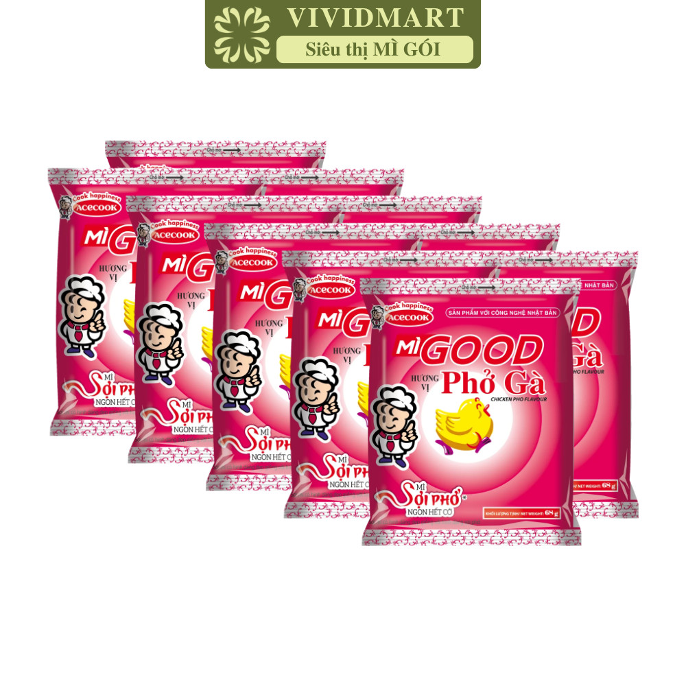 [SET 10 GÓI] - ACECOOK - Mì Good sợi phở hương vị Phở gà, Mì sợi phở Good vị phở gà, Mì Good phở gà 