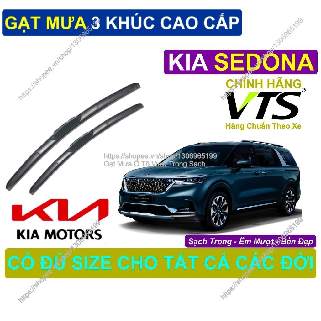 Gạt Mưa 3 Khúc Silicon Kính Lái KIA SEDONA, Cặp Gạt M.ưa Kính Lái KIA SEDONA,  KIA SEDONA