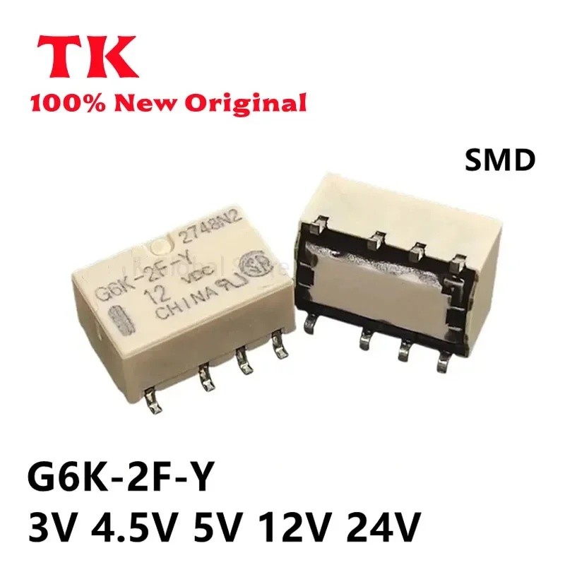 (5 Cái) Rơle tín hiệu G6K-2F-Y G6K-2P-Y 8PIN cho Rơle SMD 3V 5V 12V 24V G6K-2F-Y5VDC G6K-2F-Y-12VDC 