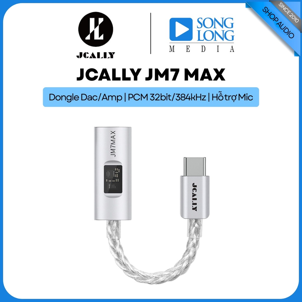 Thiết bị giải mã âm thanh Dongle Dac/Amp JCALLY JM7 MAX - Hàng Chính Hãng - Songlongmedia