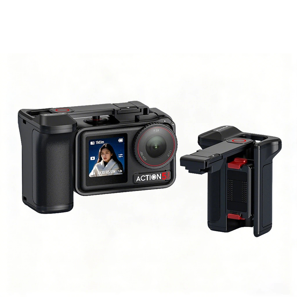 Còn hàng Flymile PC Street Shooting Grip cho DJI Osmo Action 5 Pro / 4 / 3 Phụ kiện lồng nhựa tiêu c