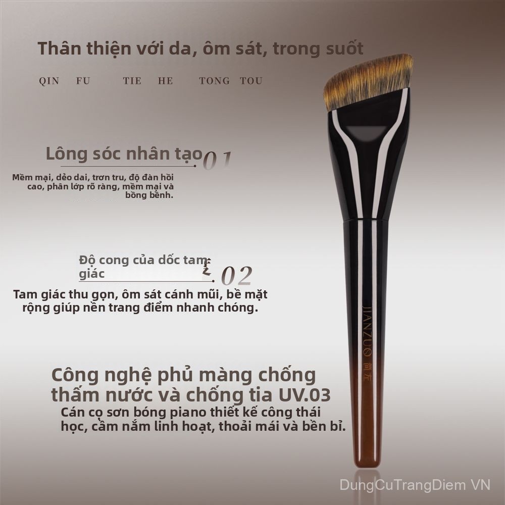 Cọ nền Z88 đầu chéo tam giác mỏng nhẹ không ăn phấn chính xác, bán chạy