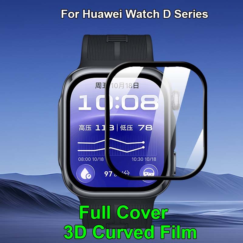 2 Chiếc Dành Cho Huawei Watch D3 D2 D Ultra Clear Full Cover 3D Cong Mạ Mềm PMMA PET Phim Bảo Vệ Màn