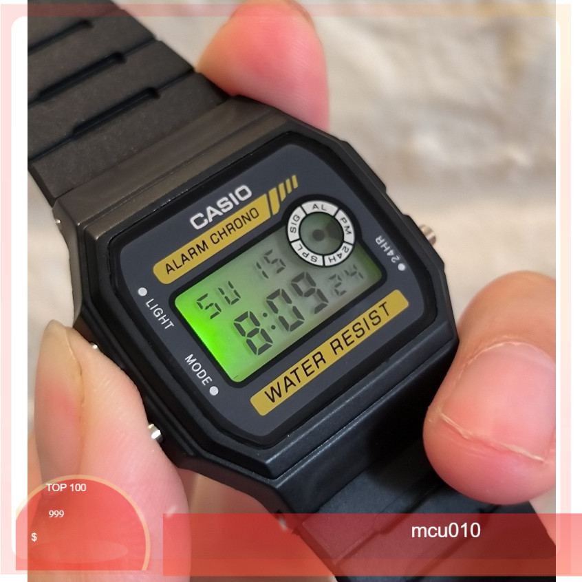 Đồng hồ thời trang Nam Casio WR F94 DÂY CAO SU MẶT NHỰA