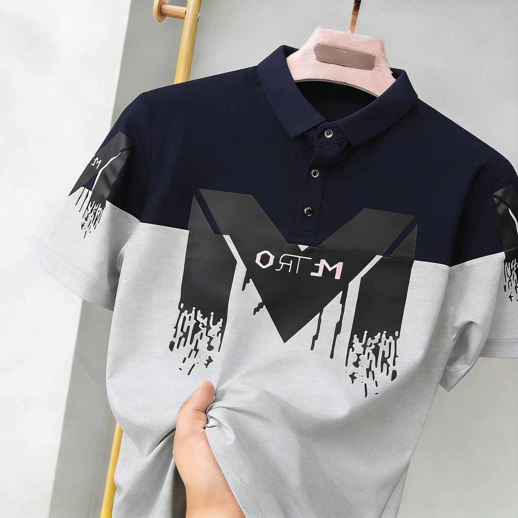 Rekreasi Kemeja Polo Angin Perniagaan Musim Panas cho lelaki Áo ngắn tay cỡ lớn Kering laju -OTB cod