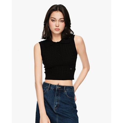 GIGI - Áo dệt kim nữ cổ bẻ phom croptop_G1305K251750-66