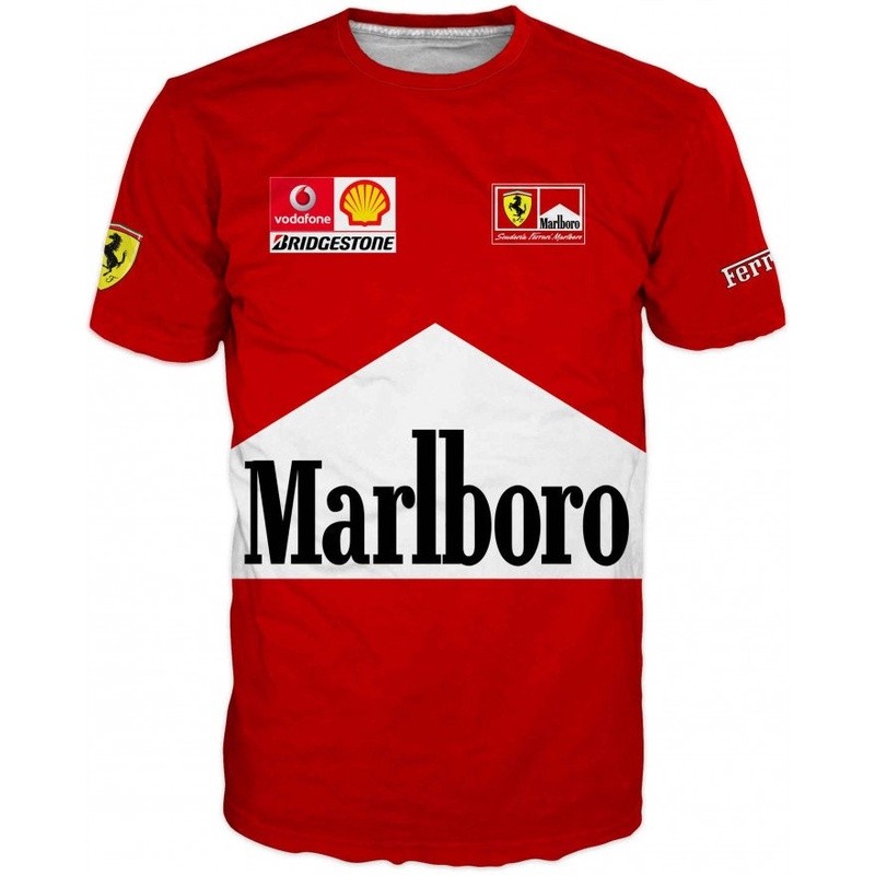 Áo thun Ferrari Marlboro 3D .2025