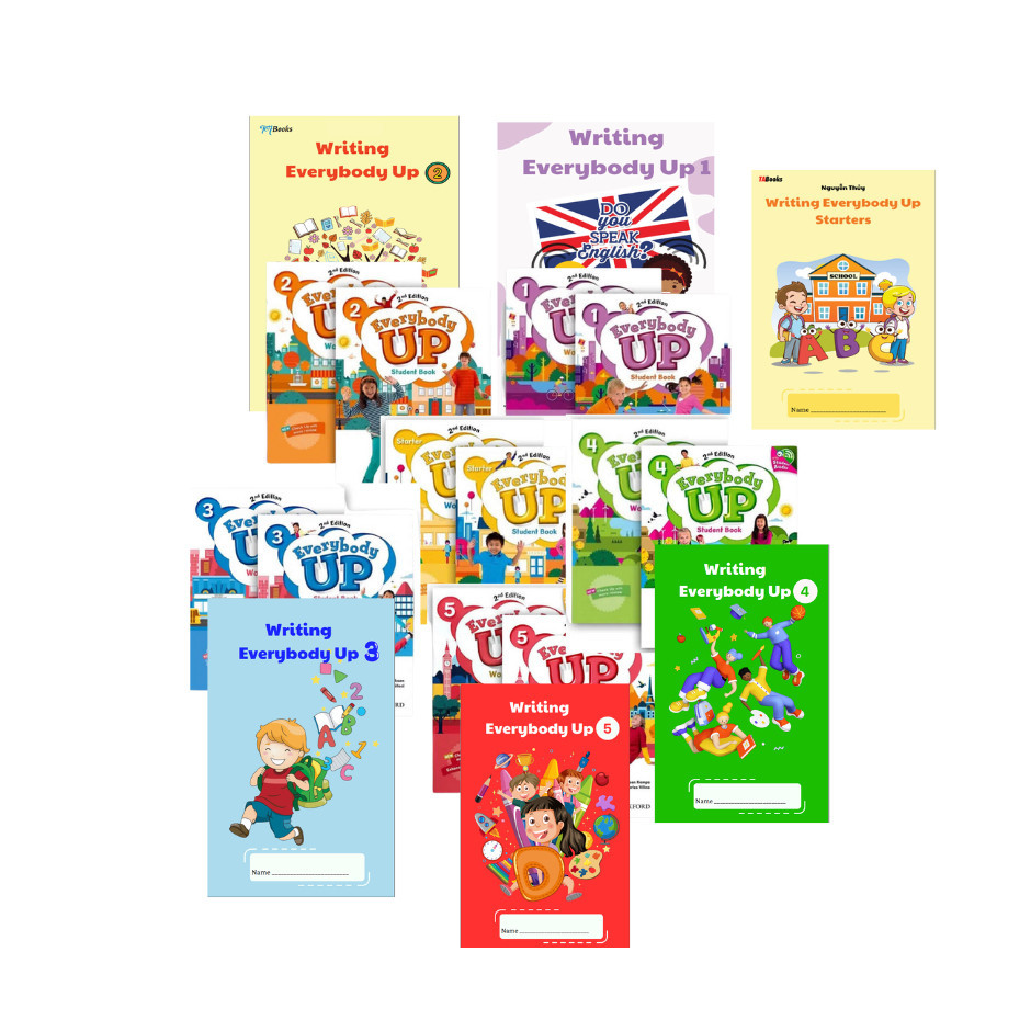 vở tập viết Everybody Up bản 2nd - level starter 1, 2, 3, 4, 5 writing (tùy chọn)