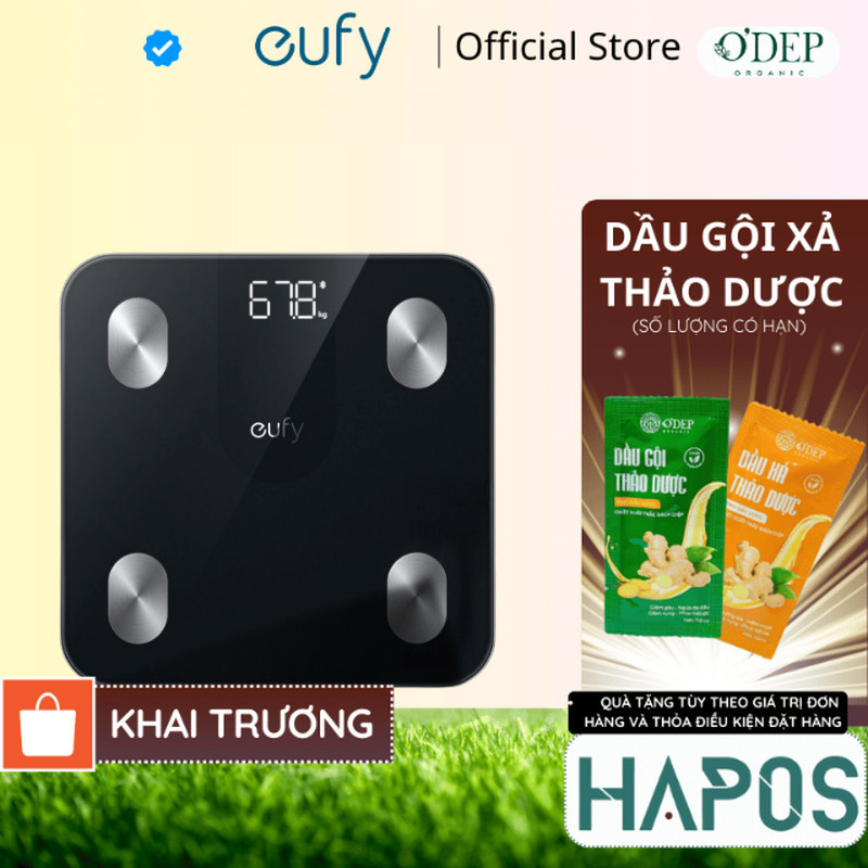 Cân điện tử thông minh Eufy A1 | Bluetooth lưu trữ | Thiết kế nhỏ gọn, Chính hãng - Bảo hành 12 thán