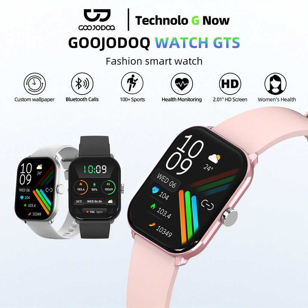 Đồng hồ thông minh GOOJODOQ chống nước IP68 theo dõi nhịp tim thực tế, oxy trong máu, chế độ chờ lâu | BigBuy360 - bigbuy360.vn