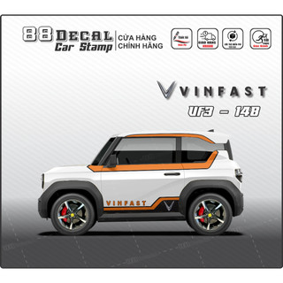 Tem dán xe VF3 - Decal cao cấp .Mẫu tem thể thao vinfast (đầy đủ màu).1 bộ gồm 2 mặt (Mẫu VF3-148)