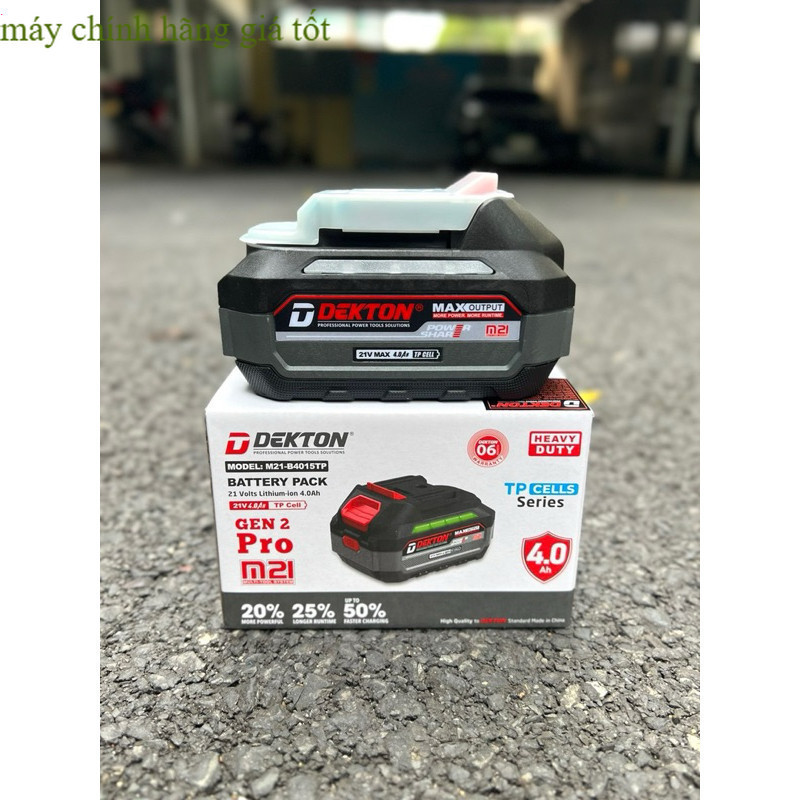 Pin 21V Dekton chân phổ thông M21 B4015TP/ chính hãng Máy chính hãng GT