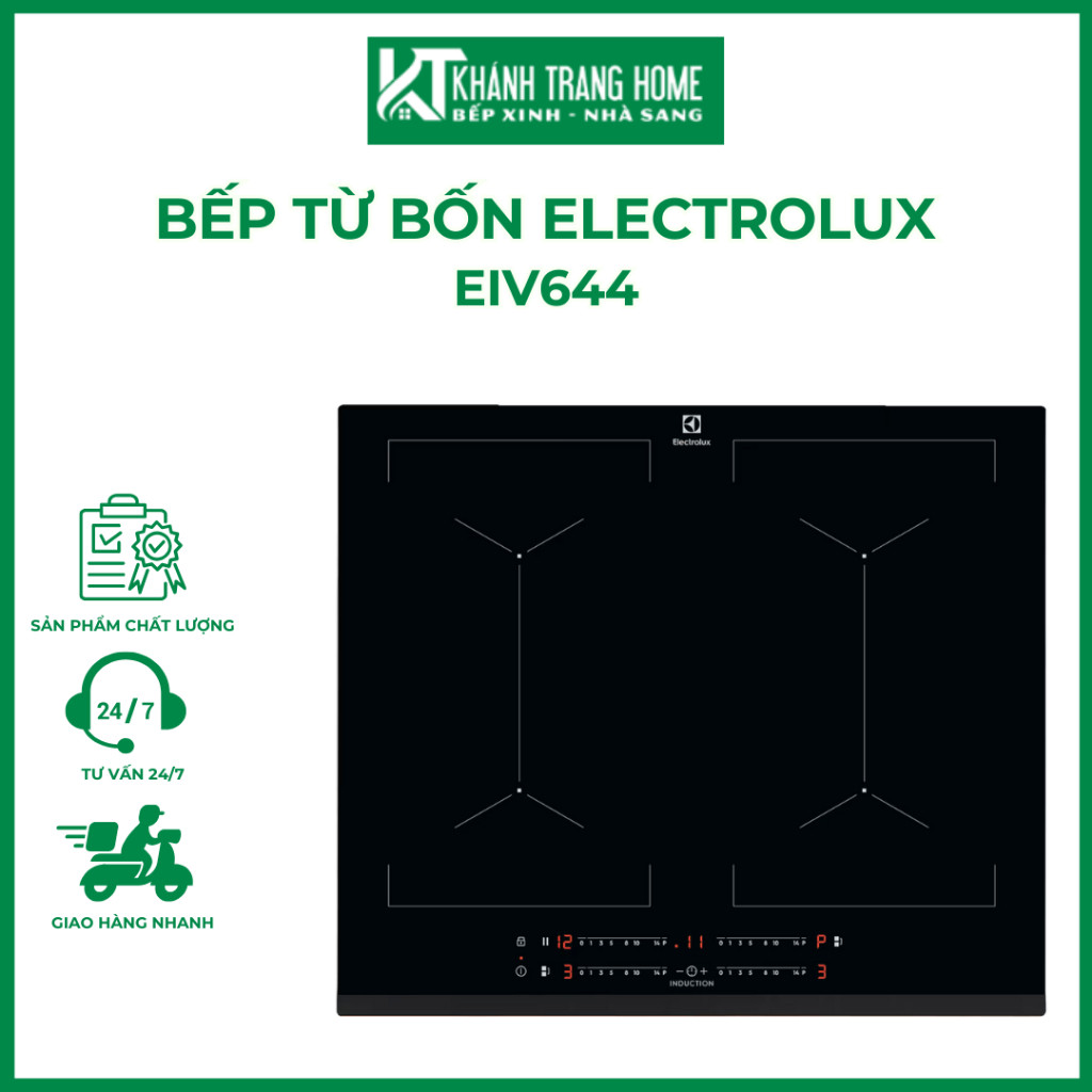 Bếp từ âm 4 vùng nấu ELECTROLUX EIV644 60cm nấu tự động, có bảo hành - Khánh Trang Home 2