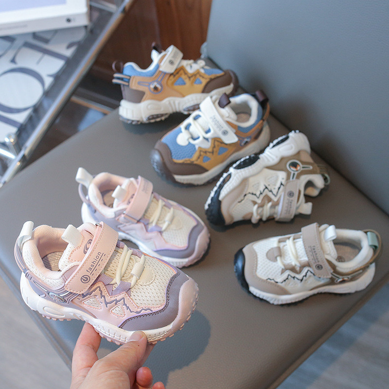 [New] Autumn Boys and Girls Lightweight Dad Shoes Outdoor Running Shoes Non-Slip Hiking Shoes uACp