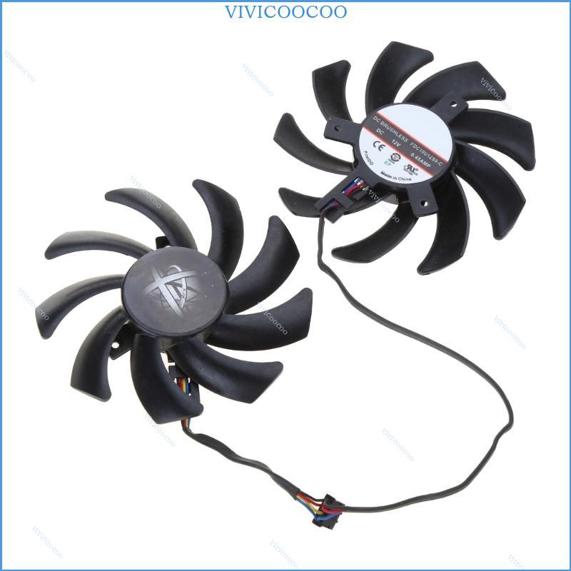 VIVI 2 Chiếc 85 Mm 480 470 Đồ Họa 4Pin 0 35A VGA Quạt Làm Mát Cho XFX R9 390 390X 8G RX480 RX470 Vid