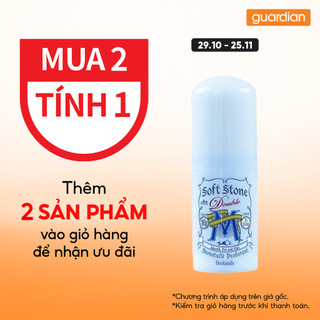  Lăn Khử Mùi Đá Khoáng Dạng Sáp Bạc Hà Deonatulle Soft Stone Double Deodorant For Men Cho Nam 20G 