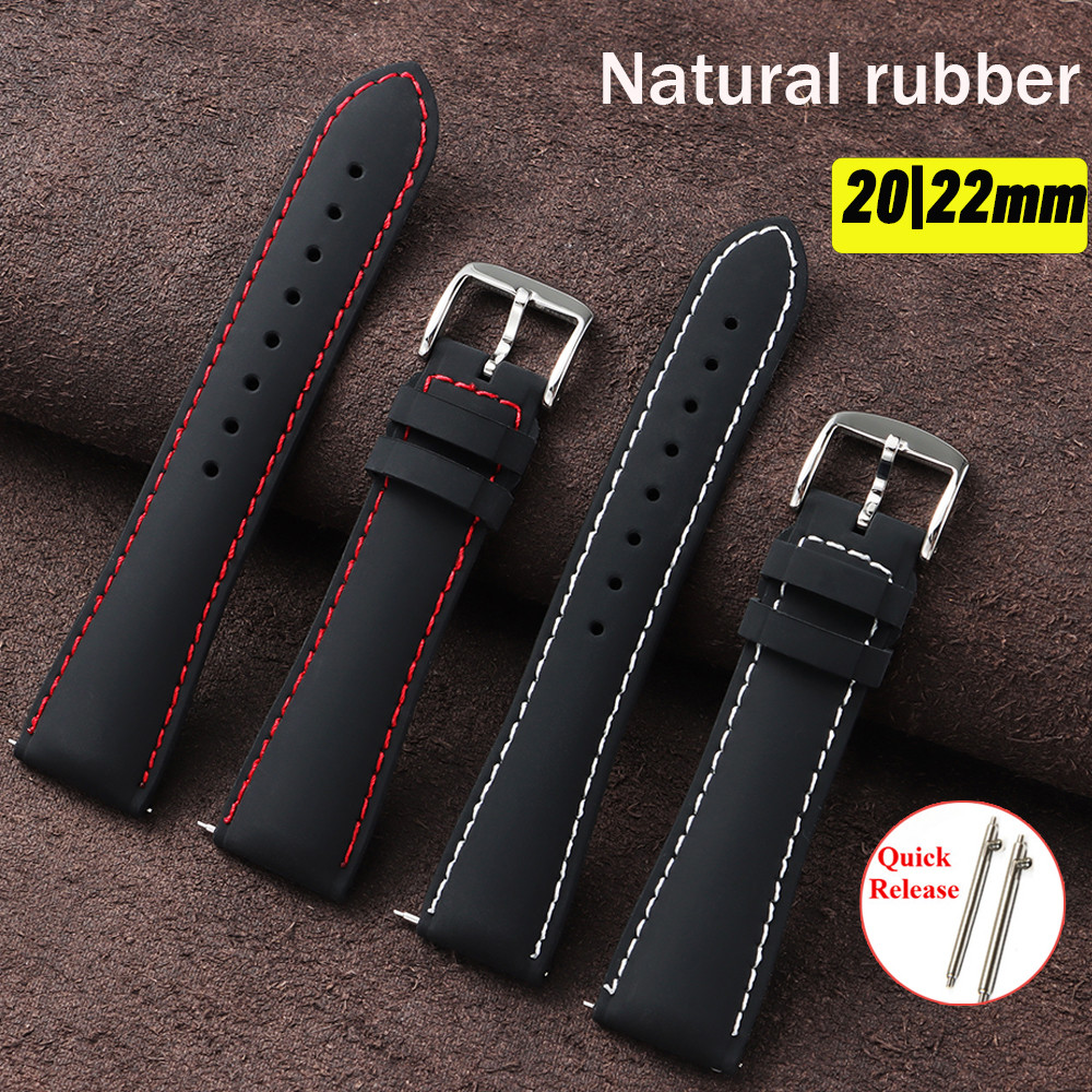 Dây đeo đồng hồ cao su mềm 20mm 22mm cho Hamilton Seiko Silicone Dây đeo đồng hồ chống nước Phát hàn