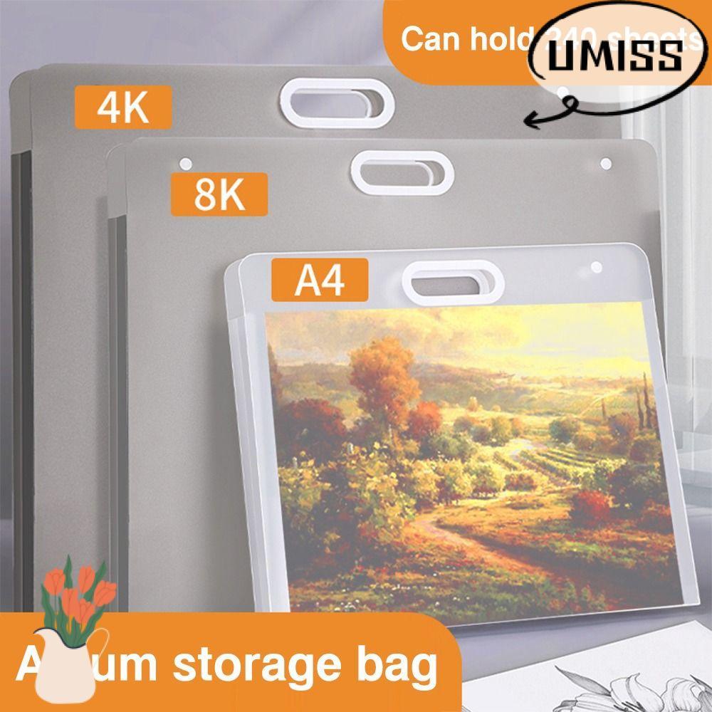 Túi đựng giấy vẽ tranh UMISS, Thư mục tập tin chống nước A2 / A3 / A4, Đơn giản 4K / 8K / 16K Di độn