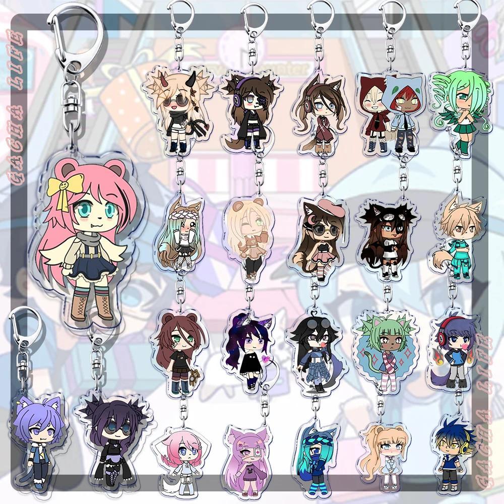 Cute Cartoon Anime Girl Keyrings for Accessories Bag Móc khóa Ring   s Kawaii Gacha Life Móc khóa Ll