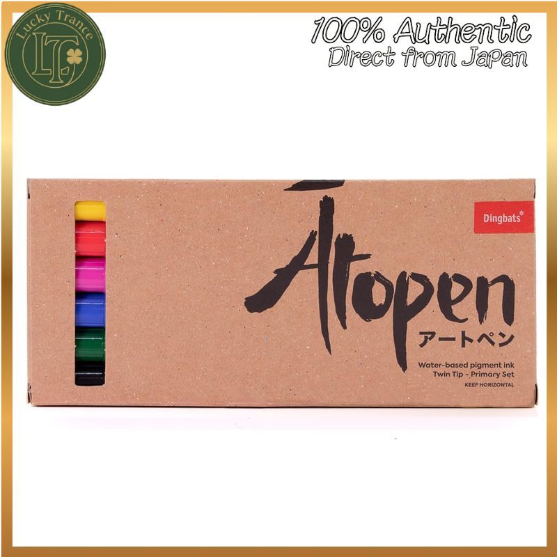 Dingbats* Atopen 6-Pack Dual Tip Fineliner/Brush Pen for Calligraphy and Art Drawing