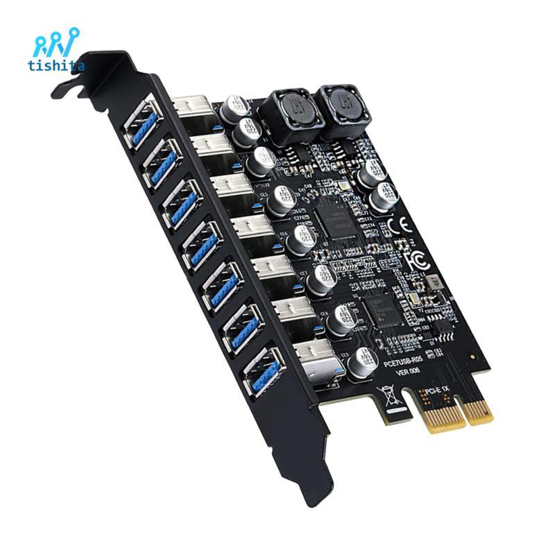 Bộ điều khiển thẻ mở rộng PCIe 7 cổng USB3.2 Gen1 19Pin PCIE