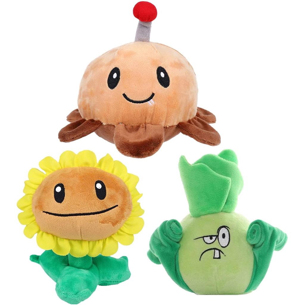 JHESAO 3 Cây Và Zombies Hướng Dương Sang Trọng Bộ Đồ Chơi Zombies, Khoai Tây Mỏ PVZ Plushies 1 2 Nhồ