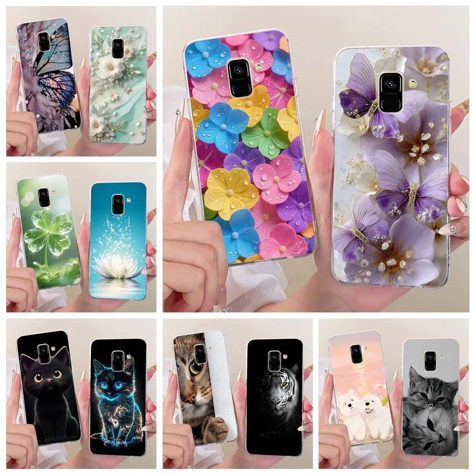 Dành Cho Samsung Galaxy A8 2018 Ốp Lưng SM-A530F Hoa Mới Họa Tiết Bướm Ốp Lưng Điện Thoại Samsung A8