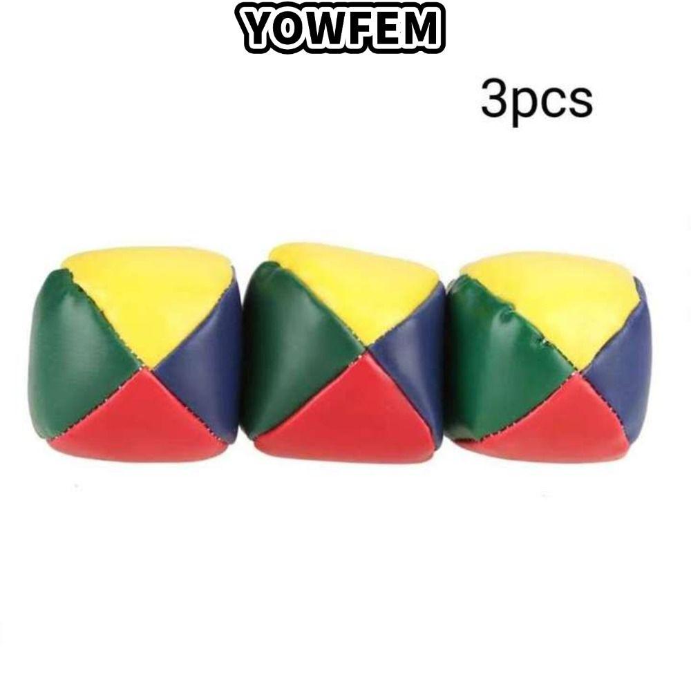 YOWFEM 3 Quả bóng Juggling Chuyên nghiệp Học cách Juggle Circus Đồ chơi trẻ em
