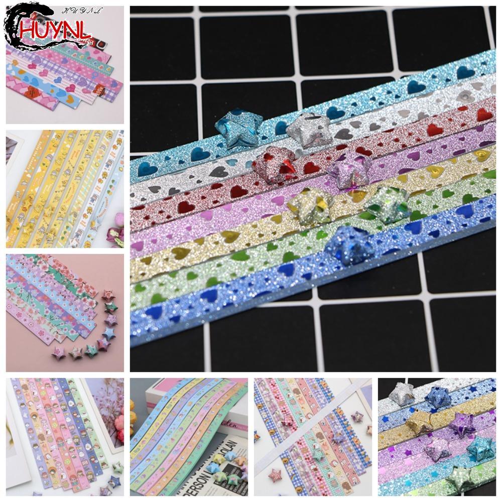 RENDZ Origami Stars Paper, Star Paper Strips Handmade Star Folding Paper, Kawaii Delicacy Paper Craf