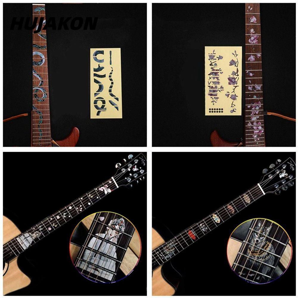 HUJAKON Fretboard Sticker 22 Kiểu Đàn Guitar Điện Phần Đẹp Cross Inlay Đề Can