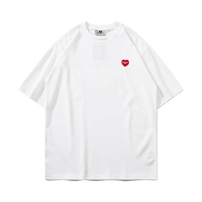CARHART* New couple's outfit TT Overseas unisex letter-printed short-sleeve T-shirt with heart desig