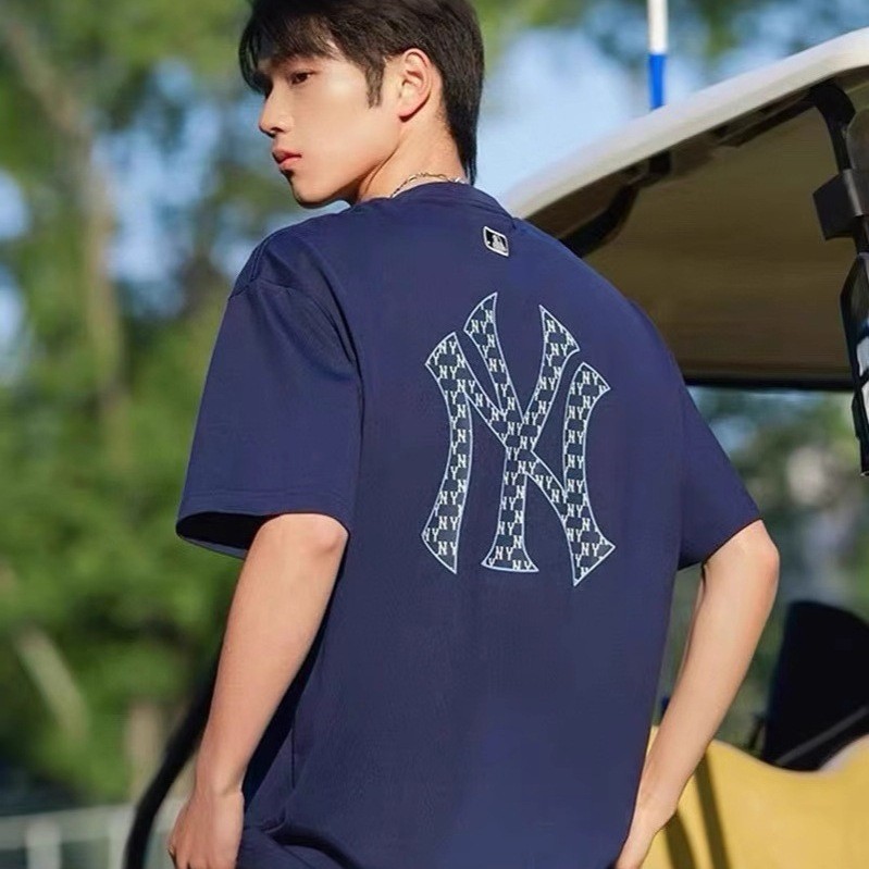 MLB/NY Yankees embroidered short-sleeve t-shirt T Shirt Fashion All-Matching Couple's cotton style