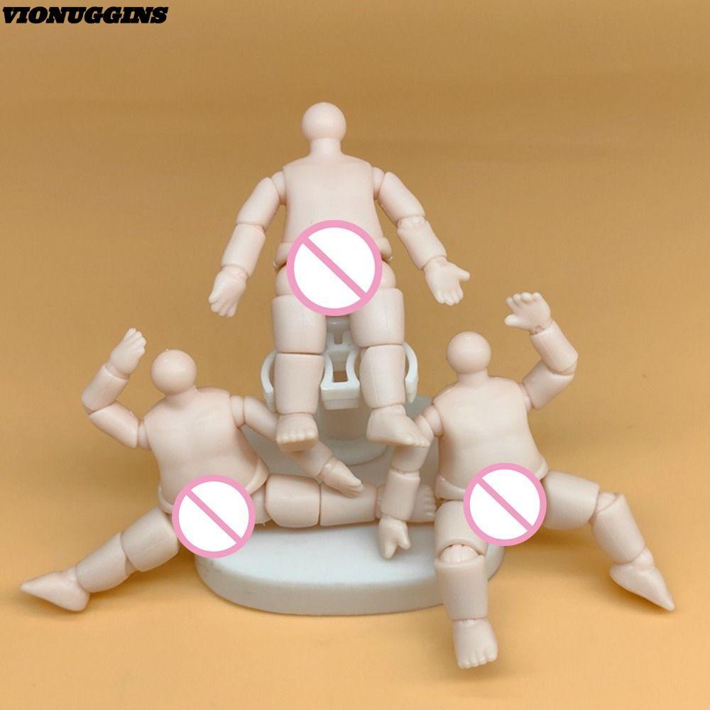 VIONUGGINS Cơ Thể Búp Bê, Búp Bê Anime PVC Hình Búp Bê, Nhiều Khớp Bền Cao 6,3 cm Thân Búp Bê BJD Ch