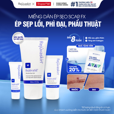 Gel Xóa Sẹo Lồi, Sẹo Phì Đại Rejuvaskin Rejuvasil - Làm Xẹp & Xóa Mờ Sẹo Sau Phẫu Thuật, Gel Silicone Ép Sẹo Lồi