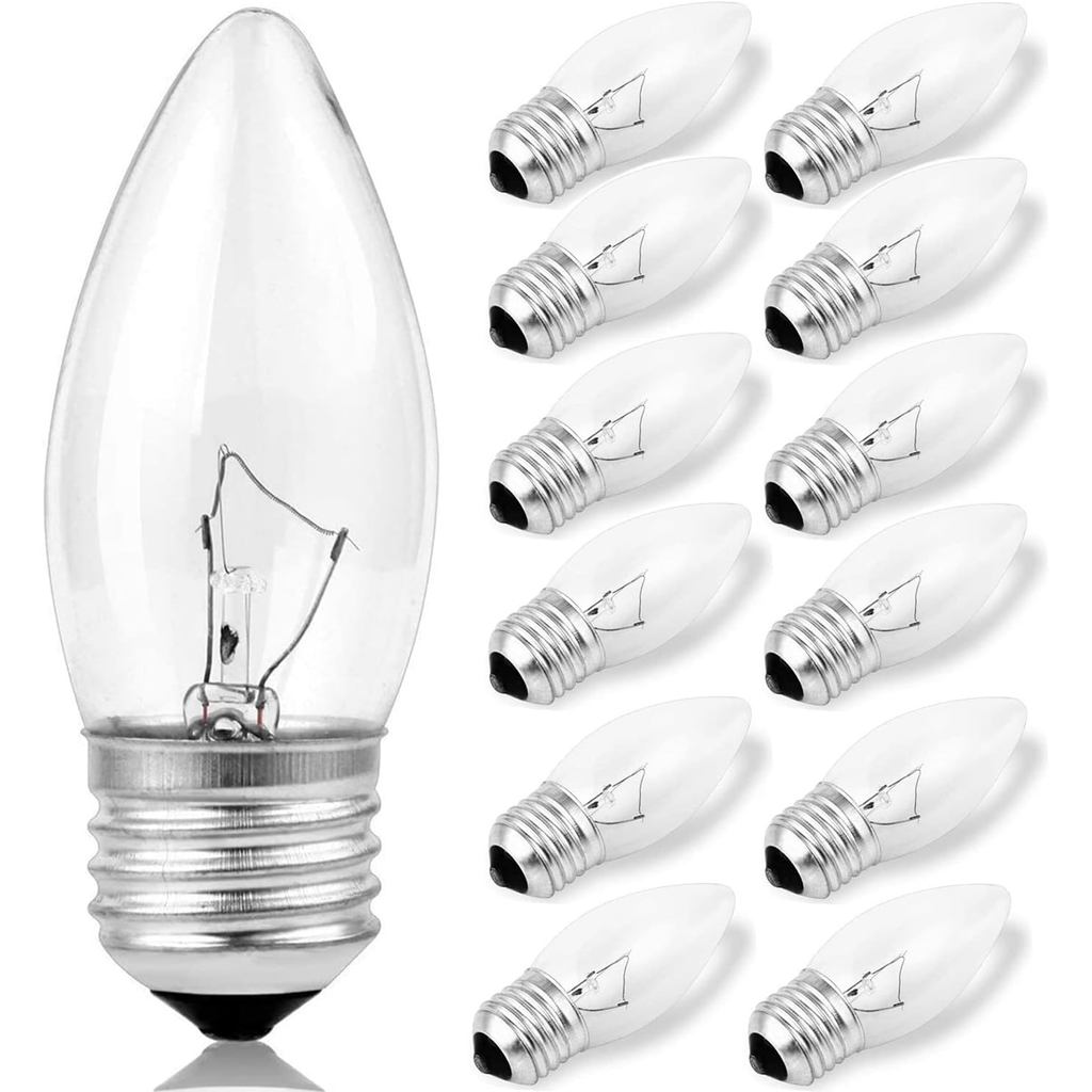 Đèn chùm đầu ngư lôi đốt 40W với bóng đèn sợi đốt trong suốt pha lê, bóng đèn đầu ngọn lửa, CFL, LED