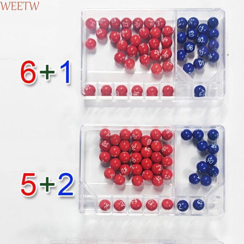 WEETW Lucky Lottery Toy Giải trí di động 5 + 2 6 + 1 Dễ dàng đọc Số Mini Trò chơi Bingo