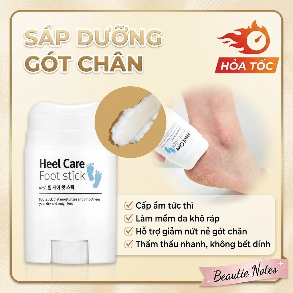(HỎA TỐC) Thanh Lăn Gót Chân Rire Heel Care Foot Stick HXT