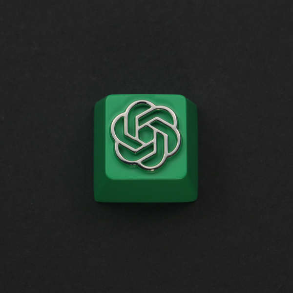 Đá Chìa Khóa OpenAI Hàng Hóa GPT Bàn Phím Cơ Kẽm Hợp Kim Nhôm Kim Loại Dập Nổi Nút Keycap