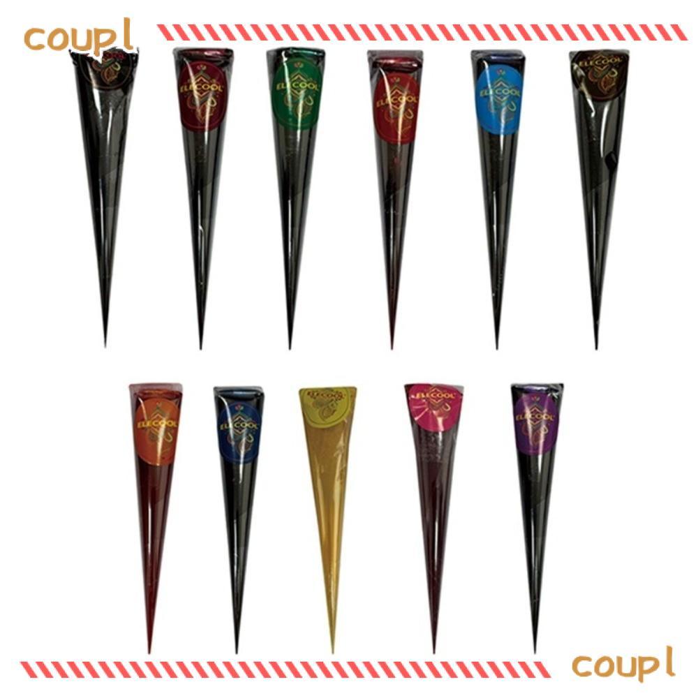 COUPLDW Henna Tattoo Cream, Bán vĩnh viễn Dễ sử dụng Henna Paste Cone, Henna Tattoo Cream Màu nâu đe