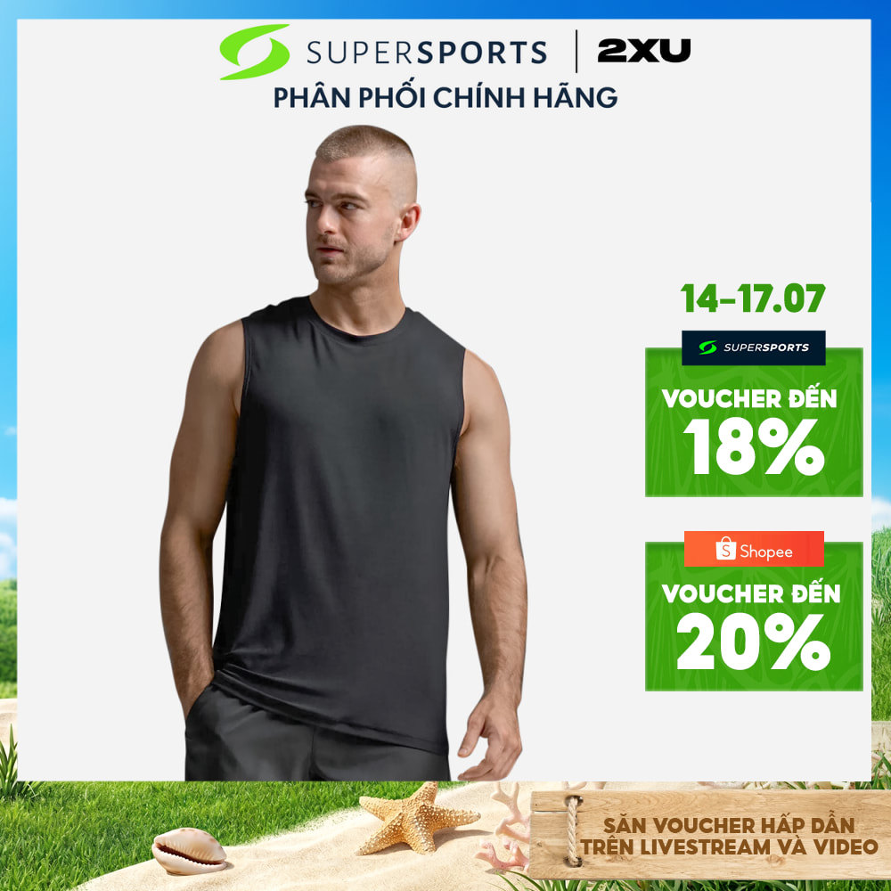 Áo Ba Lỗ Nam 2XU Signature Soft - MR7511a-BLK/BLK