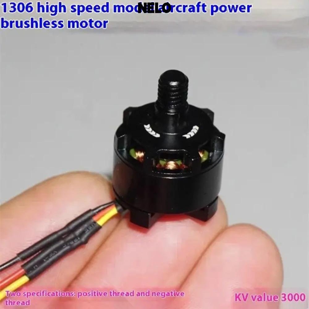 Động cơ không chổi than NELO, Động cơ máy bay mini 3000KV, Tốc độ cao 1306 Stator Cw Ccw Xoay kim lo