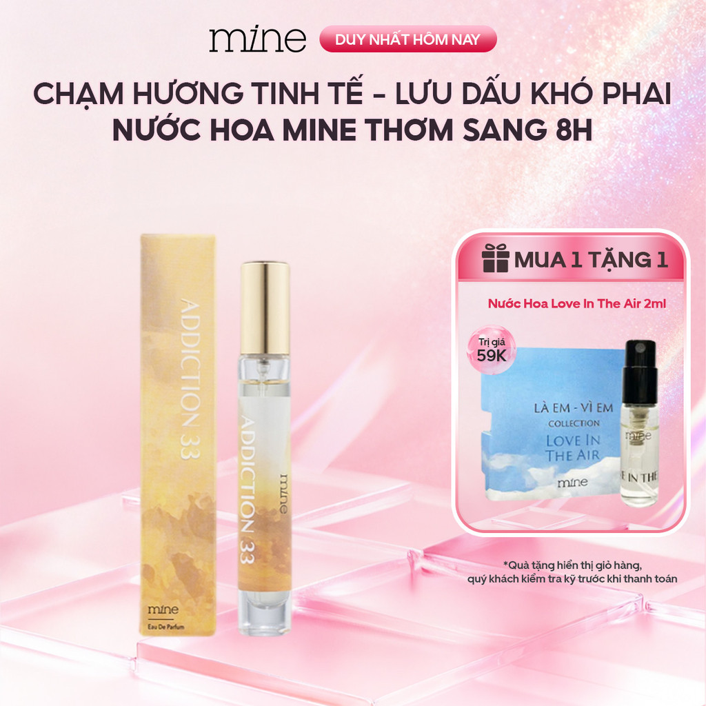 Nước Hoa Mine Addiction 33 Hương Gỗ Cao Cấp Từ Thụy Sĩ, Giúp Tạo Cảm Giác Trầm Ấm, Thư Giãn 9ml