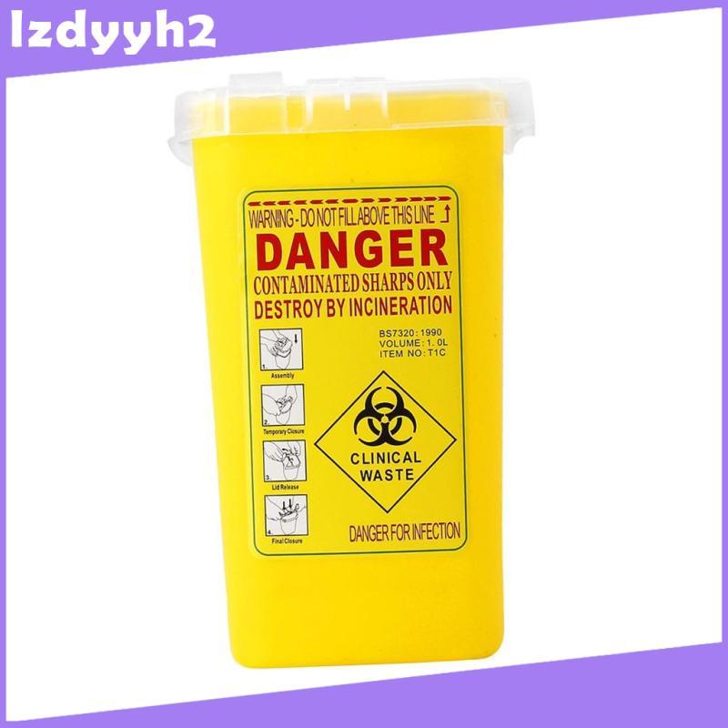 1 Quart Nhựa Sắc Nét Hộp Đựng Biohazard Xử Lý Thùng Rác Màu Vàng