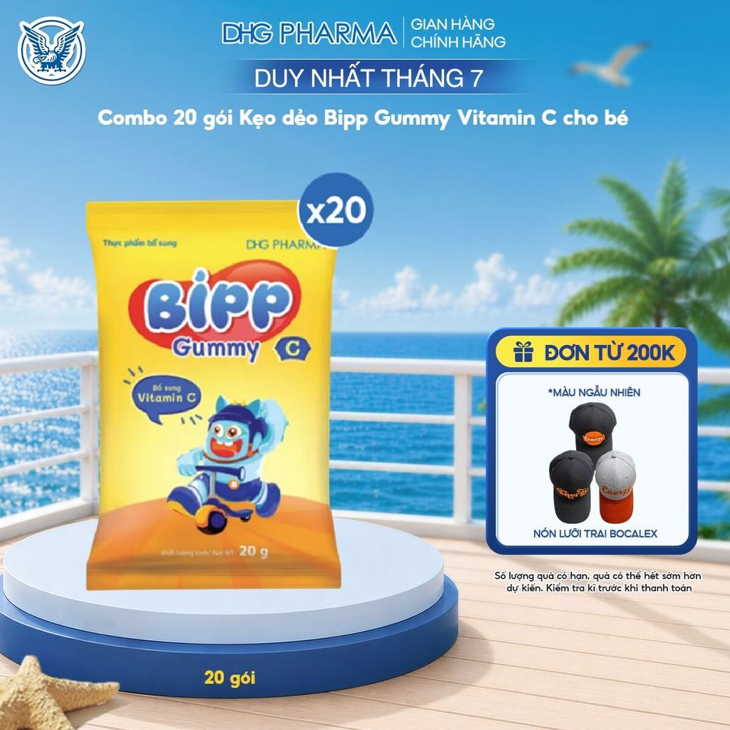 Combo 20 gói Kẹo dẻo Bipp Gummy C cho bé