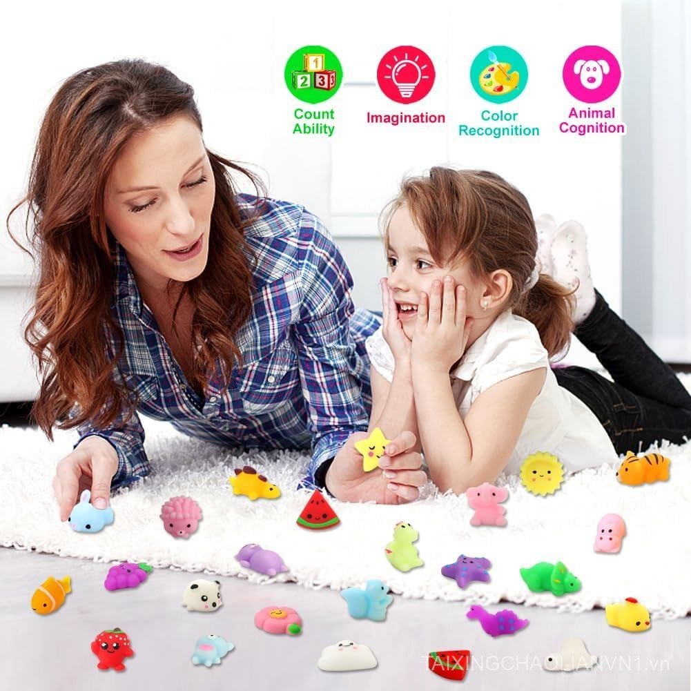 KINGYAO Squishies Đồ chơi Squishy 24 món ủng hộ bữa tiệc cho trẻ em Mochi Squishy Toy moji Kids Mini