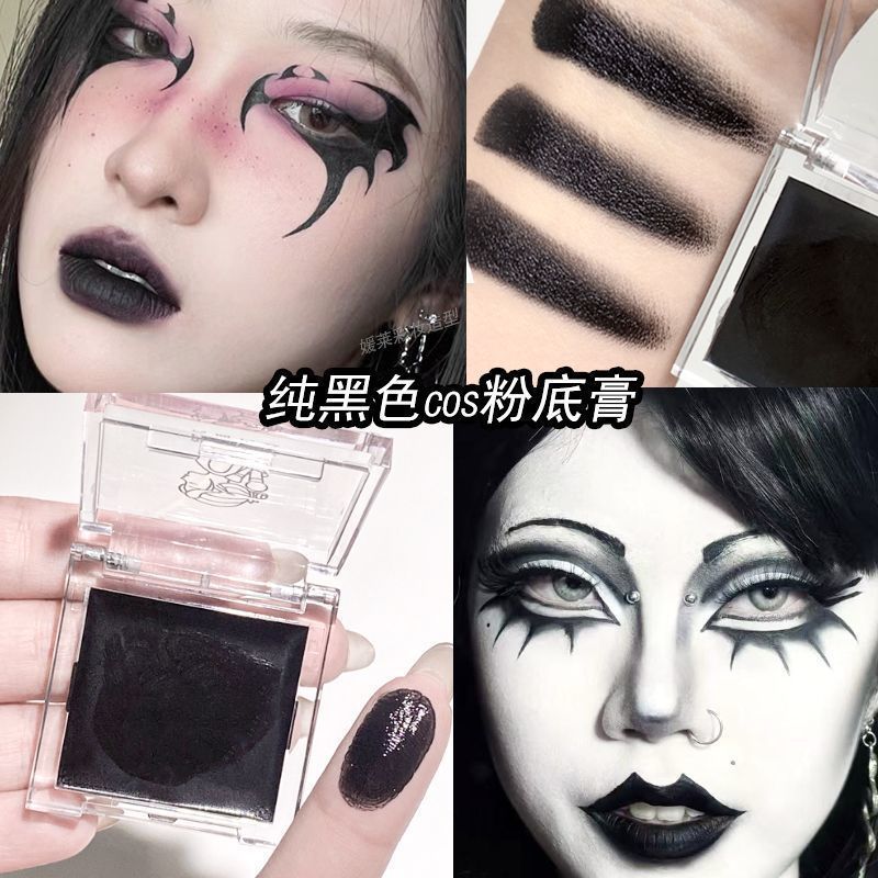Kem nền trắng tinh khiết Geisha Trang điểm cos Mặt trắng Đầu lâu Trang điểm Halloween Chú hề Sân khấ