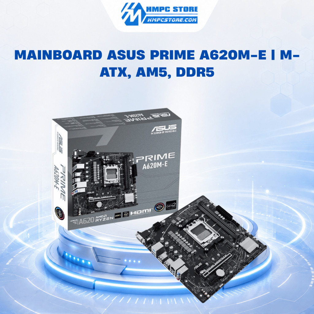 Mainboard ASUS PRIME A620M-E | M-ATX, AM5, DDR5, BH 36 tháng