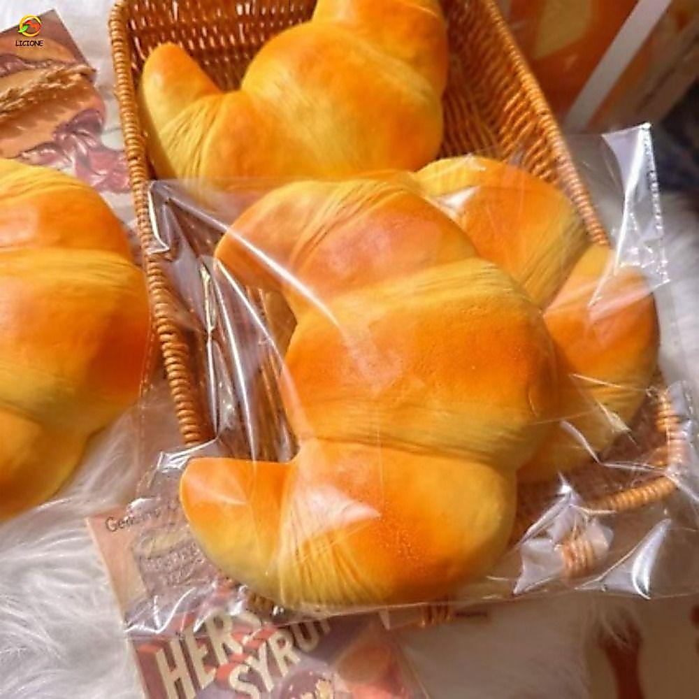 ECHOG Squishy Croissant, Bánh mì tăng chậm siêu mềm Đồ chơi Squishy, Sticky Pinch Calming Hand Relax
